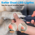 Casfuy 6-Speed Dog Nail Grinder - Newest Enhanced Pet Nail Grinder Super Quiet Rechargeable Electric Dog Nail Trimmer Painless Paws Grooming & Smoothing Tool for Large Medium Small Dogs (Blue)