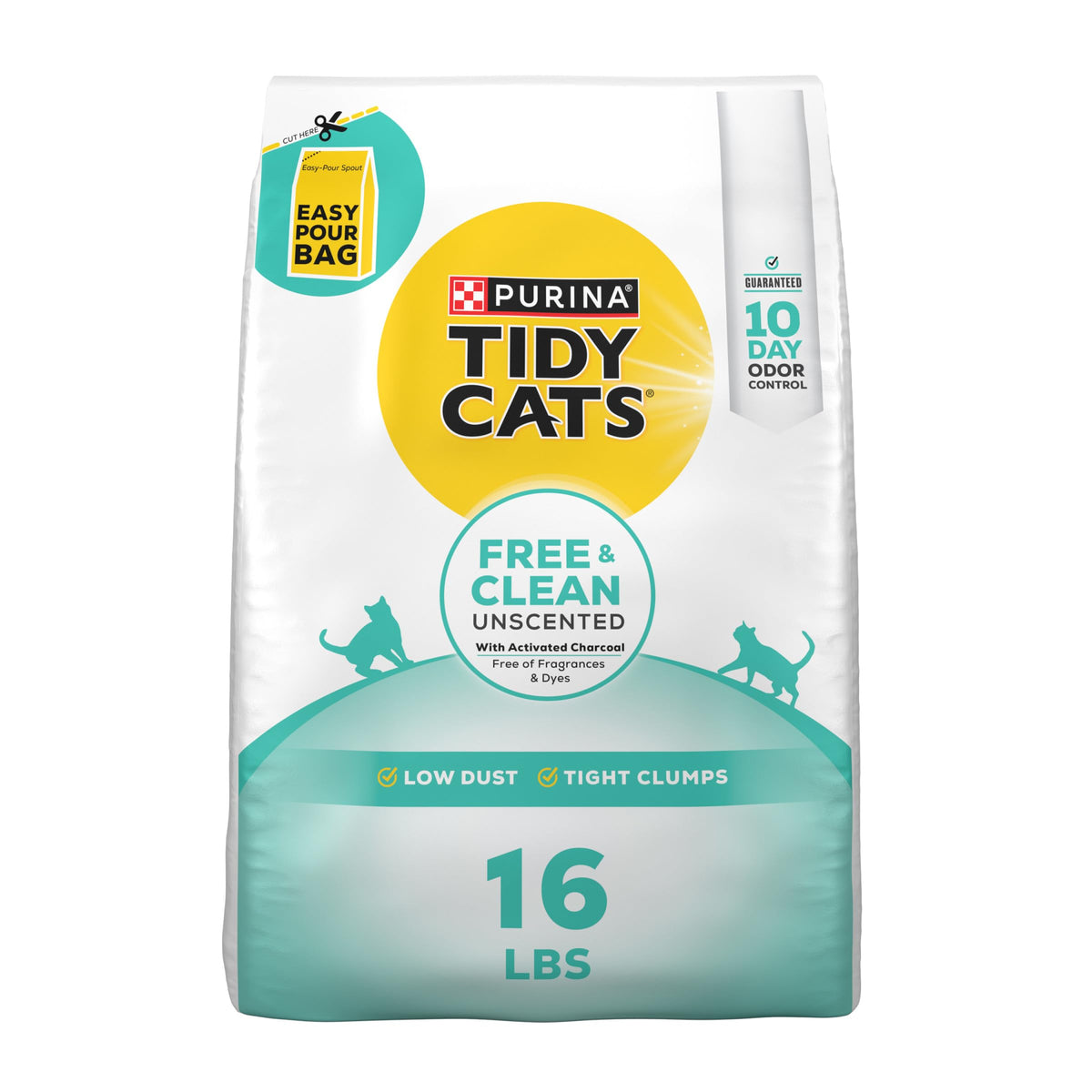 Purina Tidy Cats Free and Clean Unscented Clumping Cat Litter with Odor Control - 38 lb. Box