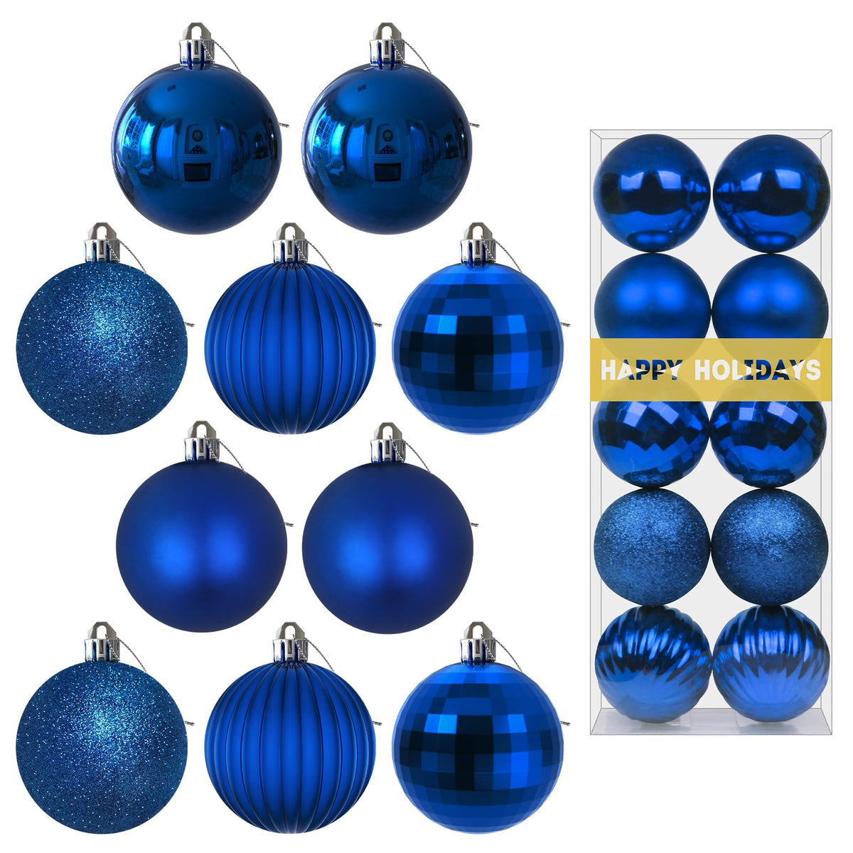 White 4.0" Large Christmas Balls - Christmas Tree Decoration Ornaments Shatterproof Hanging Balls for Birthday Halloween Holiday Wedding Decorations Set of 4pcs
