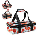 Round Insulated Double Casserole Carrier for Hot or Cold Food with Handle,Pie Carrier Bag,Insulated Lunch Bag for Travel Picnic Cookouts,Fits Pioneer Woman Kitchen Stuff and 12.5" Pie Pan