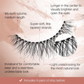 Ardell Naked Strip Lashes 421 Natural Looking False Eyelashes, 4 Pairs | Seamless Blend with Invisiband for Long-Lasting Lightweight Wispy Texture Adds Subtle Volume, Synthetic Hair, Cruelty Free