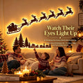 LED Reindeer Wall Decorations,3D Wooden Christmas Lighting Decor