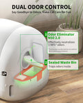 PETKIT PuraMax 2 Automatic Self-Cleaning Cat Litter Box, App Control Automatic Litter Box with Safety Sensors, Odor Free & Anti-Leakage Basic Bundle Includes Trash Bags,2.4G WiFi & Low Entrance