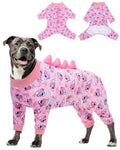 CuteBone Dinosaur Costume Dog Pajamas, Stretchy Spandex Crystal Velvet Sleepwear Coat for Small Dogs, Soft & Warm Pet Outfit Clothes for Cold Weather, Cozy Pullover Design COSP05XXL
