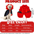 GOYOSWA Dog Halloween Costumes, Dog Vampire Devil Cloak Cape Costume Halloween Costumes for Small Medium Large Dogs Pets (Large)