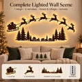 LED Reindeer Wall Decorations,3D Wooden Christmas Lighting Decor