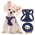Puppytie xs Dog Harness with Multifunction Dog Leash,Soft Adjustable No Choke Escape Proof Pet Harness Vest,red-Camellia,XS