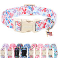 ARING PET Fall Dog Collar-Cotton Maple Leaves Dog Collar for Small Dogs, Adjustable Lightweight Dog Collars with Quick Release Buckle for Small Medium Large Dogs