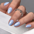 CurvLife Oval Milky White Press On Nails Extra Short, Summer Soft Gel Reusable Fake Nails Kit with Glue & Tabs, 32Pcs 16Size Salon-Quality Stick On Nails for Women At-Home Manicure