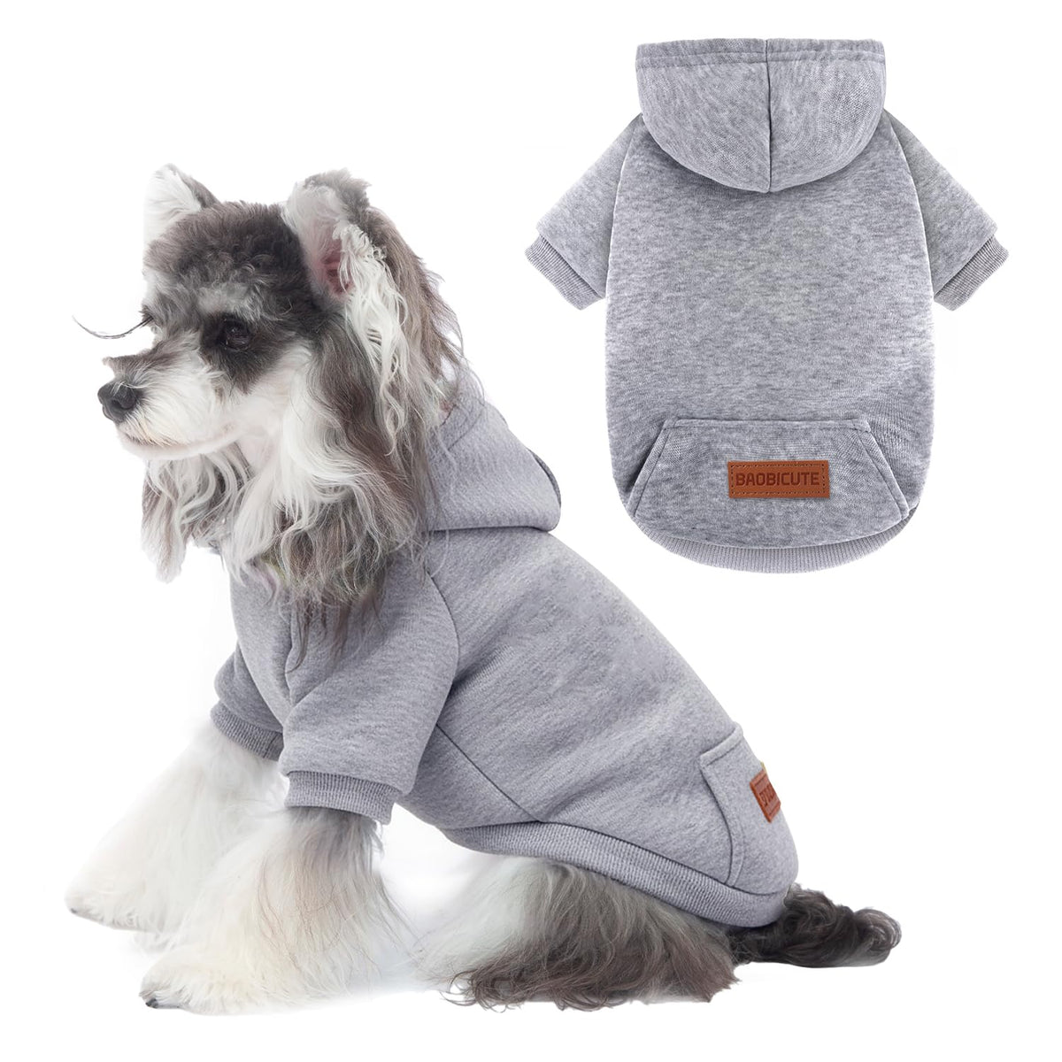 2 Pack Dog Hoodie Warm Hood Dog Sweater Cold Weather Small Dogs Sweatshirt Comfort Pet Clothes for Small Medium Dogs with Pockets Cats Chihuahua Clothes for Male Female Girl Boy Sporty Daily Wear