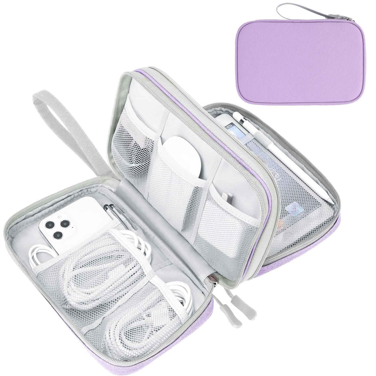 FYY Electronic Organizer, Travel Tech Pouch Bag, Cable Organizer Black