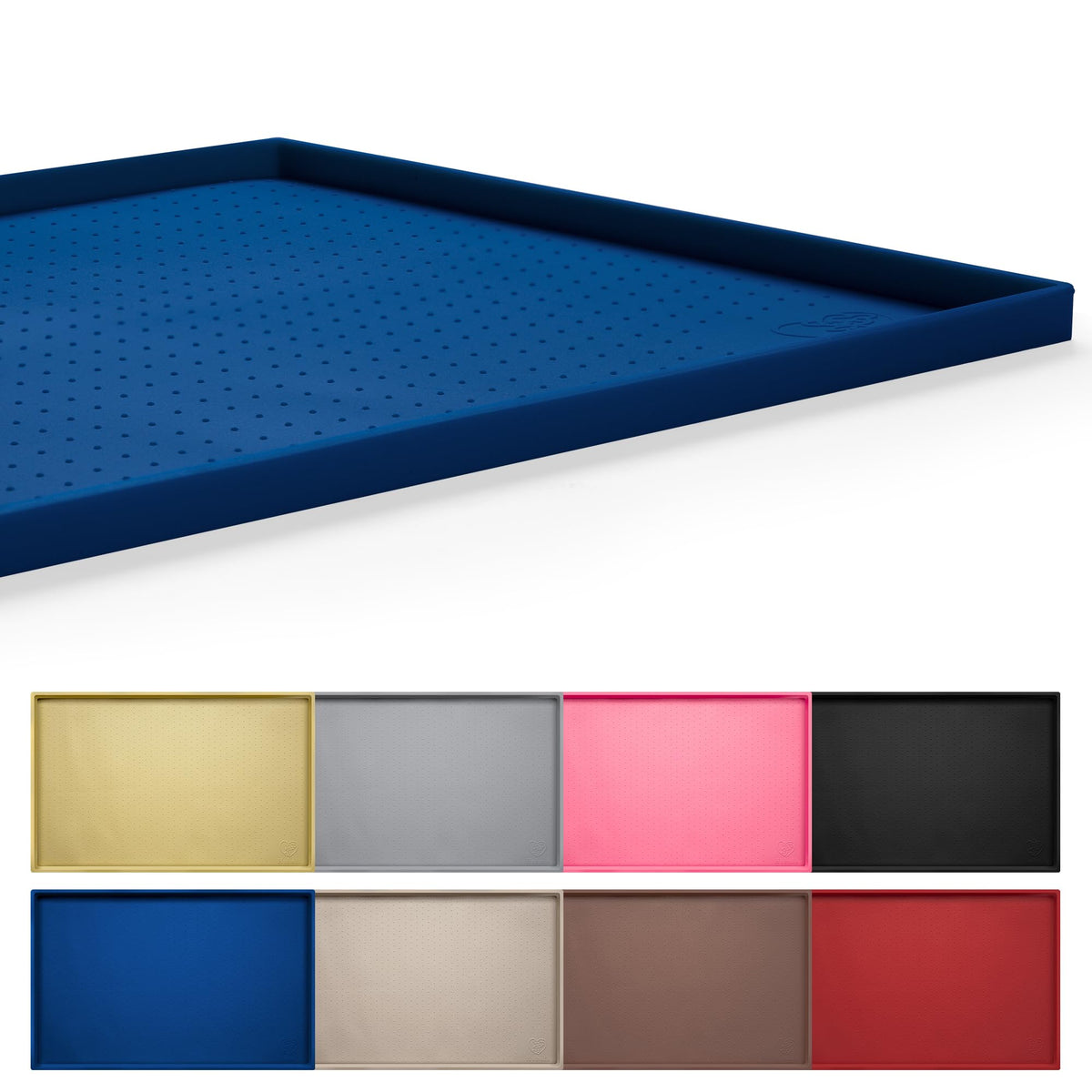 Hubulk Dog Feeding Mat,100% Waterproof BPA Free Silicone Pet Food and Water Bowl Placemat,Dishwasher, High Raised Edge to Prevent Spills,Nonslip Tray to Stop Messes on Floor (19"x12"x0.5", Grey)