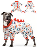 CuteBone Dinosaur Costume Dog Pajamas, Stretchy Spandex Crystal Velvet Sleepwear Coat for Small Dogs, Soft & Warm Pet Outfit Clothes for Cold Weather, Cozy Pullover Design COSP05XXL