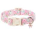 Fall Plaid Dog Collar with Maple Leaf Charm – Adjustable Autumn Checkered Dog Collar for Small Medium Large Dogs, Soft Cotton Puppy Collars with Quick Release Buckle and Metal D-Ring