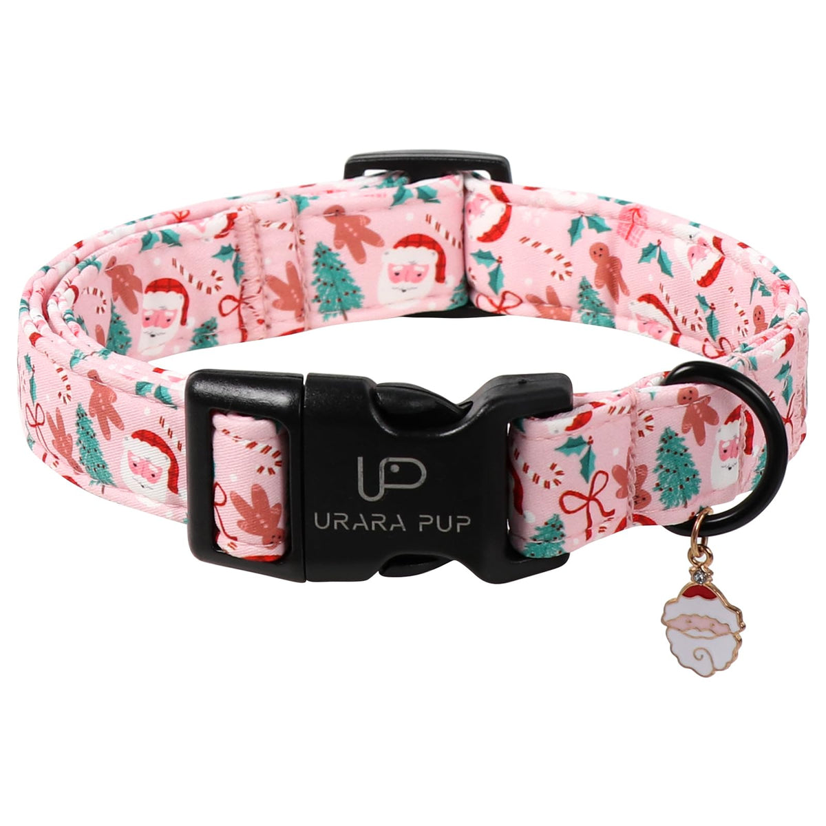 Fall Plaid Dog Collar with Maple Leaf Charm – Adjustable Autumn Checkered Dog Collar for Small Medium Large Dogs, Soft Cotton Puppy Collars with Quick Release Buckle and Metal D-Ring