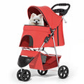 MoNiBloom Pet Stroller for Small/Medium Dogs and Cats up to 33 lbs, Pink