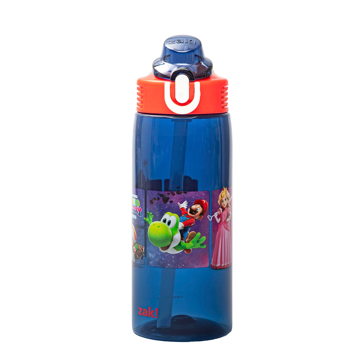 Zak Designs Sanrio Hello Kitty Sage 16oz Leak-Proof Straw Kids Water Bottle | BPA Free, Durable Plastic, Cupholder Friendly, Dishwasher Safe, Easy to Clean, Lid Lock, Handle, For School, Home, Travel
