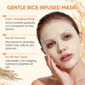 TEAWOO Rice Deep Collagen Face Mask, 8 EA, Overnight Facial Mask | Moisturizing and Hydrating Facial Mask, Contains Ceramide & Collagen for Glass Glow Skin, Korean Skincare, 38g x 8 EA
