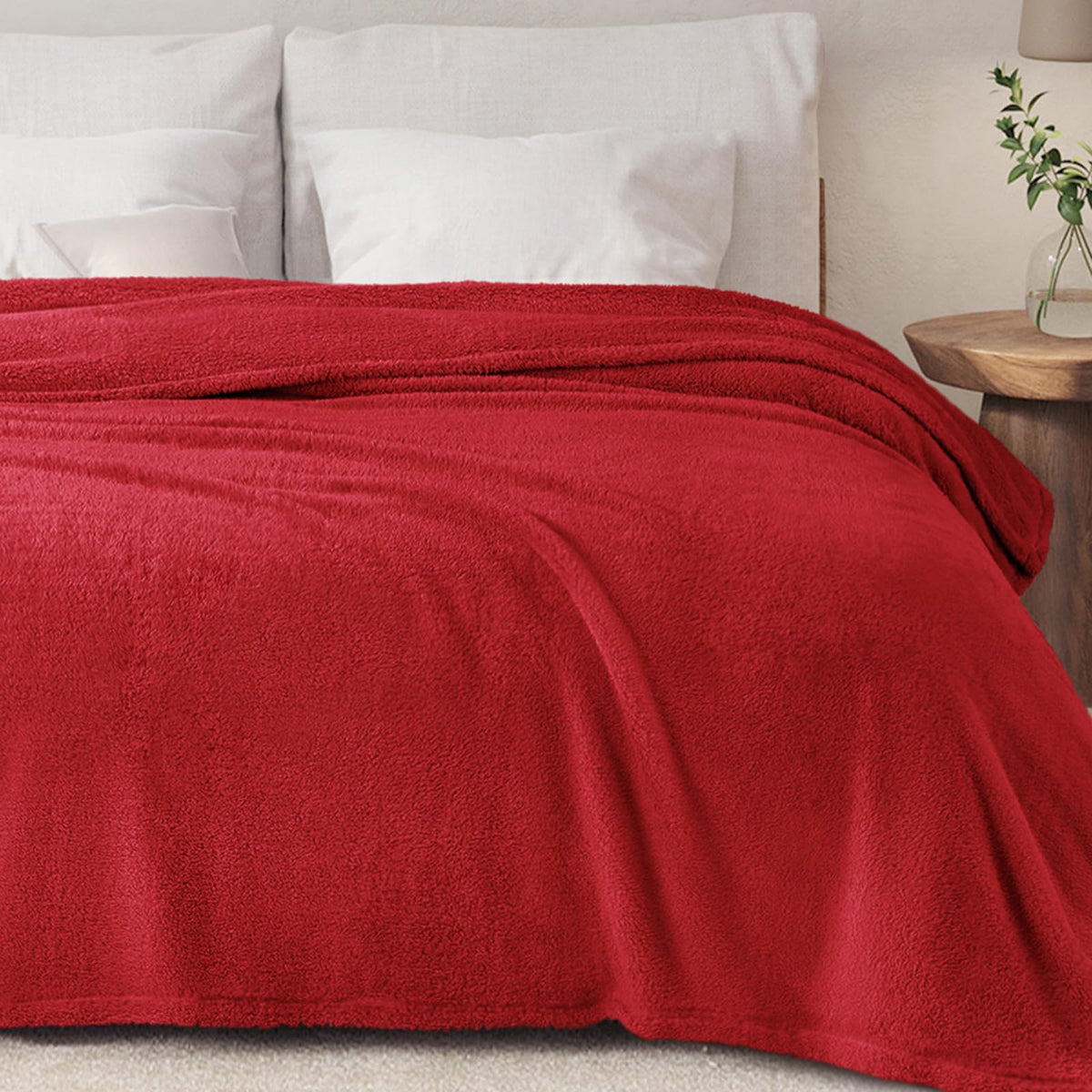 Exclusivo Mezcla Soft Plush Fleece Throw Blanket for Couch Camel