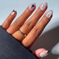 Glamnetic Halloween Press On Nails, Short Almond Glossy, Ghost Besties