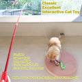 MeoHui Cat Toys for Indoor Cats, Interactive Cat Toy 2PCS Retractable Wand Toy and 9PCS Cat Feather Toys Refills, Funny Kitten Toys Cat Fishing Pole Toy for Bored Indoor Cats Chase and Exercise