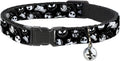Cat Collar Breakaway Nightmare Before Christmas Jack Scary Teddy Killer Duck 8 to 12 Inches 0.5 Inch Wide