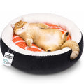 Donut Cat Bed, 21in Calming Small Dog Bed, Washable