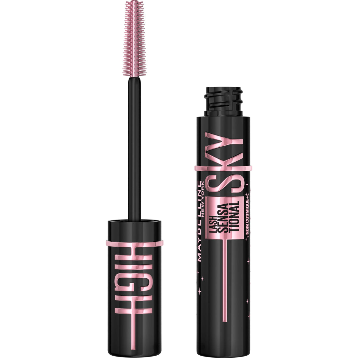 Maybelline Lash Sensational Sky High Waterproof Mascara Makeup, Volumizing, Lengthening, Defining, Curling, Multiplying, Buildable Formula, Very Black, 1 Count