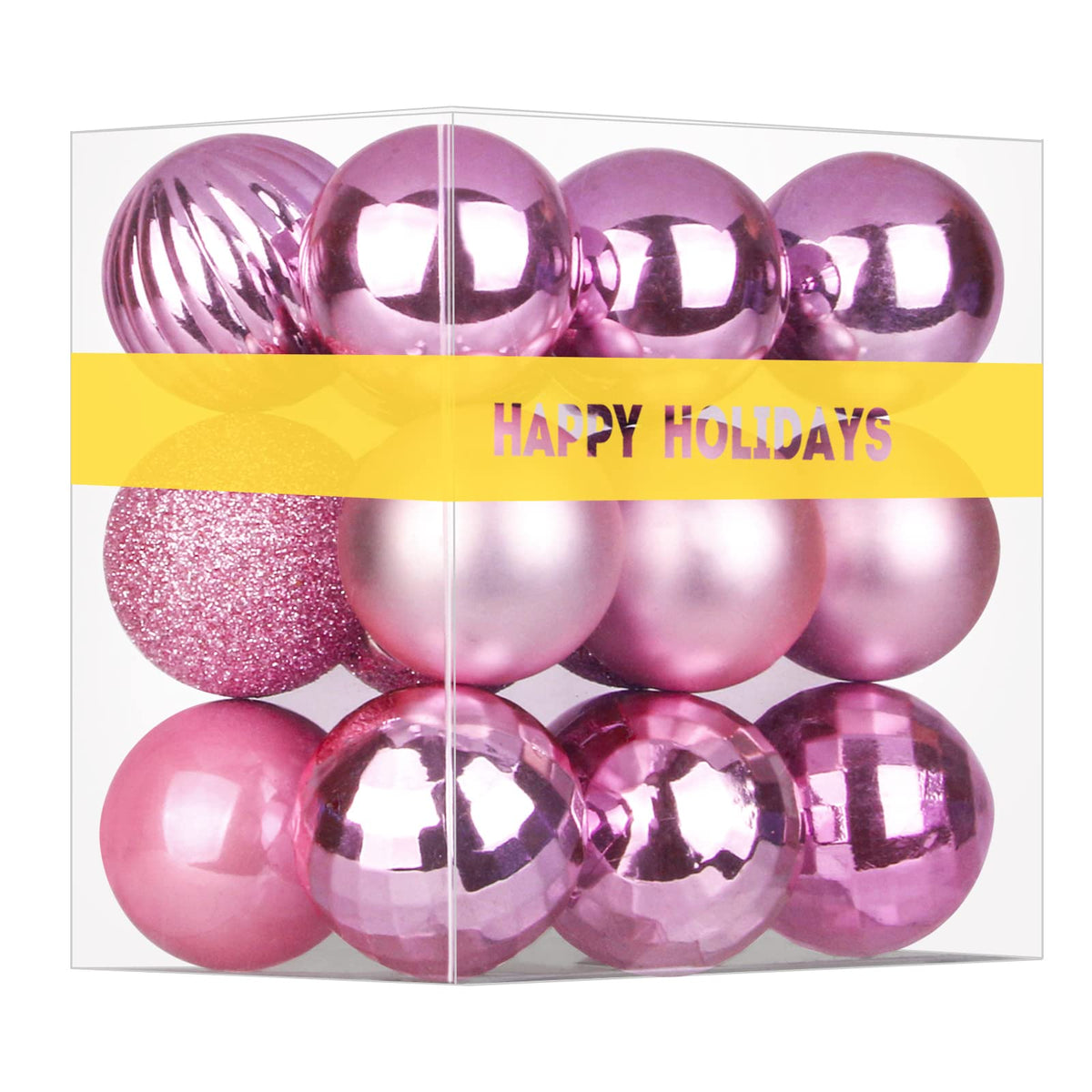 White 4.0" Large Christmas Balls - Christmas Tree Decoration Ornaments Shatterproof Hanging Balls for Birthday Halloween Holiday Wedding Decorations Set of 4pcs