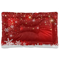 Blueangle Christmas Snowflakes Pet Bed Soft Crate Mat,Washable Dog Crate Bed Cushion Anti-Slip,Pet Mattress for Small Medium Dogs and Cats Kennel Pad, 36x24inch