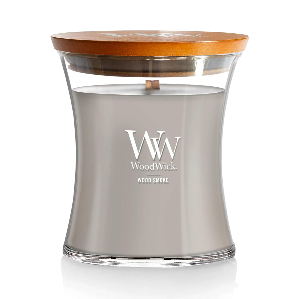 WoodWick Fireside Holiday Candle Gifts for Women and Men, 9.7 oz Medium Hourglass Candle with Crackling Wick