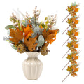 20" Harvest Fall Wreath for Front Door,Pumpkins Berries Autumn Wreaths