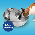 Pioneer Pet Stainless Steel Fountain Raindrop Design , 60oz