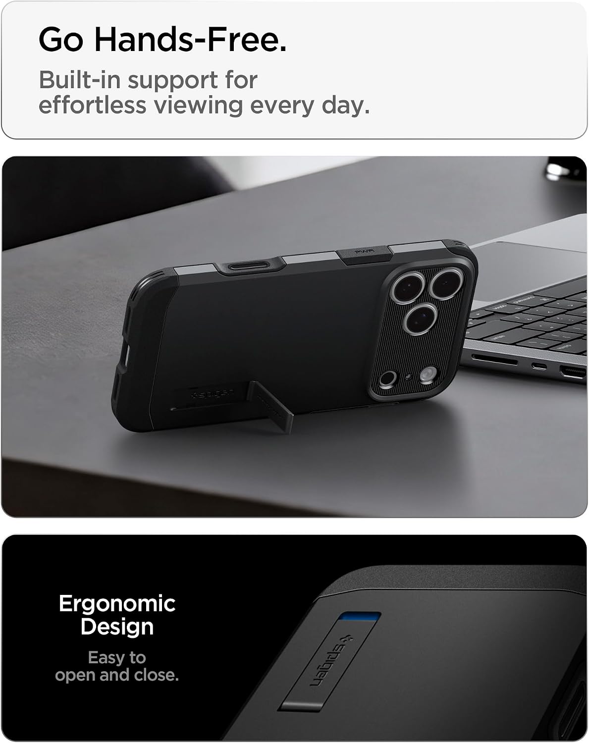 Spigen Tough Armor T MagFit for iPhone 17 Pro / 18 Pro Case, Black