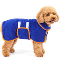 Dog Bathrobe, Super Absorbent for Small to Large Dogs, Dark Blue XL | Dog Robes with Soft Fleece, Warm & Cozy, Adjustable Fit, and Quick Drying Coat for Baths Swimming and Grooming
