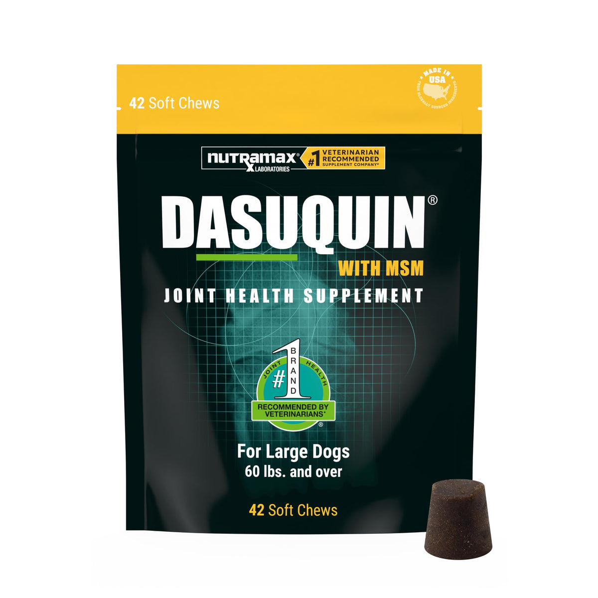 Nutramax Dasuquin for Large Dogs, Joint Health Supplement, Contains Glucosamine for Dogs, Plus Chondroitin, ASU, MSM and More, Supports Healthy Joints, Soft Chews, 84 Count