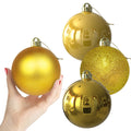 Rose Red 4.0" Large Christmas Balls - Christmas Tree Decoration Ornaments Shatterproof Hanging Balls for Birthday Halloween Holiday Wedding Decorations Set of 4pcs