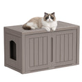 DRATO Outdoor Cat House -Weatherproof Resin Cat Houses for Cats, Durable, Easy Assembly,cat Igloo Outdoor，Durable & Insulated Shelter for Garden, Patio, or Backyard（Black，18.46 * 23.62 * 21.42）