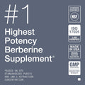 Toniiq NSF Certified Ultra High Strength Berberine HCl from The Himalayas - 100:1 Concentrated Extract - Lab-Tested 97% Berberine HCl - 90 Vegetarian Capsules, 500 mg per Capsule