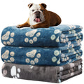 Rezutan 1 Pack 3 Blankets for Dogs, Dog Blanket for Large & Medium Pet Cat, Premium Soft Fluffy Suitable for Dog Kennels & Beds, Sofas, Gifts Puppy Essentials, 41x31inch, Gray/Blue/Beige