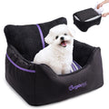 BurgeonNest Dog Car Seat for Small Dogs & Cats Under 25 lbs,Black