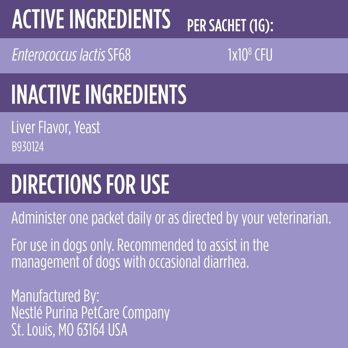 Purina Pro Plan Veterinary Supplements FortiFlora Probiotic Powder for Dogs, Daily Support for Digestive and Immune Health and Occasional Diarrhea