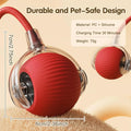 Automatic Ball for Small Dogs & Cats - Activated Moving Toy, Rechargeable, Self Play, Ball Toy with Long Tail Teaser