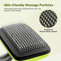 Pecute Skin Friendly Self-Cleaning Slicker Brush for Dog & Cat Shedding Season, Lightweight Undercoat Hair Removal Dog Brush Cat Brush for White-Coated, Long, Thick & Double-Coated Large Dogs