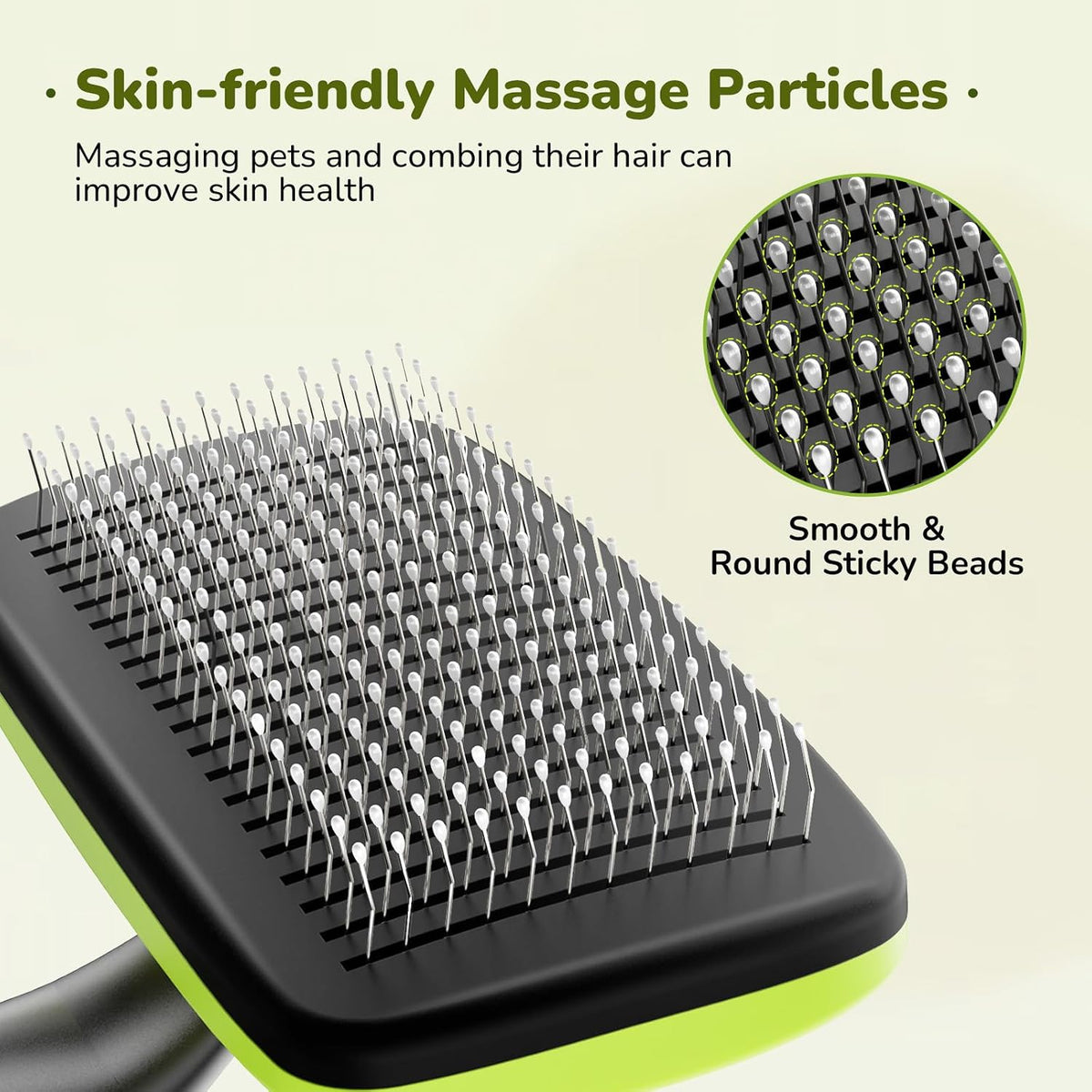 Pecute Skin Friendly Self-Cleaning Slicker Brush for Dog & Cat Shedding Season, Lightweight Undercoat Hair Removal Dog Brush Cat Brush for White-Coated, Long, Thick & Double-Coated Large Dogs