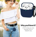 for AirPods 4/5 Case Cover with Cleaner kit, Midnight Blue