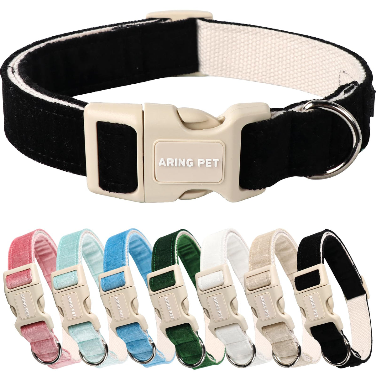 ARING PET Fall Dog Collar-Cotton Maple Leaves Dog Collar for Small Dogs, Adjustable Lightweight Dog Collars with Quick Release Buckle for Small Medium Large Dogs