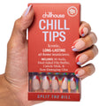 Chillhouse - Chill Tips, French Tip Press On Nails Kit - Going to the Barre (Oval) - 30 Nail Shapes & Sizes - 2 Weeks of Wear - Customizable Fit - French Manicure Kit - Women Owned, Beauty & Self Care