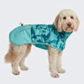 Spark Paws Dog Raincoat, Waterproof Windproof Rain Jacket, for Small Medium Large Extra Large Dogs, Reflective Breathable Full-Body Coverage Dry Suit - Neon White Navy Blue, 2XL