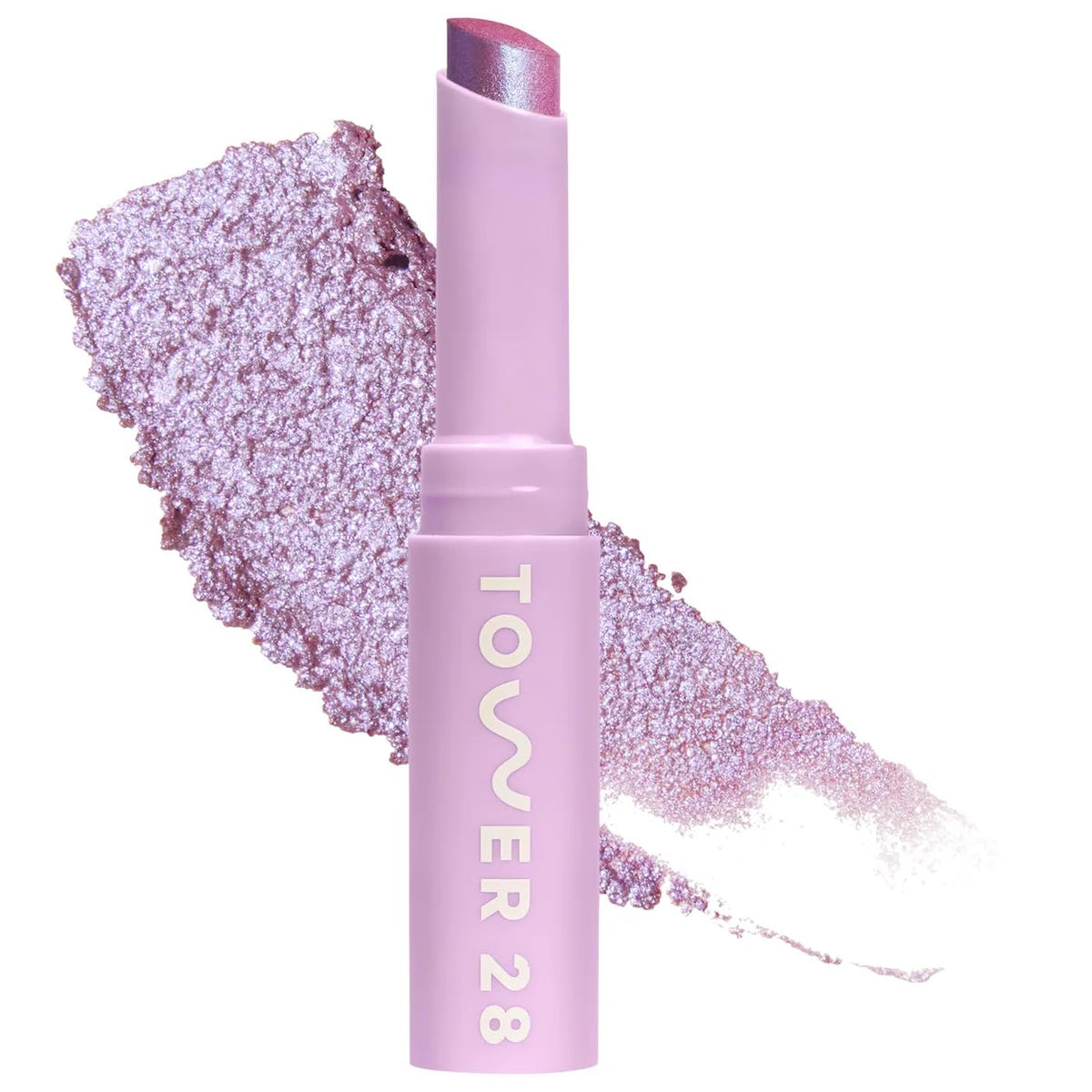 Tower 28 GoGo Cooling Shimmer Eyeshadow Stick - 8-Hour Wear Cream Eyeshadow + Precise Highlighter Stick - Water-Based Eye Makeup for Sensitive Eyes - Microplastic-Free Eye Shadow - Roxy (.09 oz)